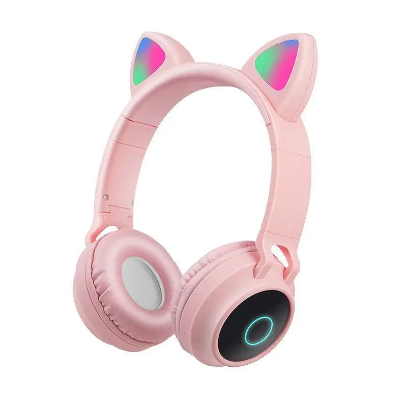 Pink Cat Ears Bluetooth Headset with Rechargeable Light - Image 7