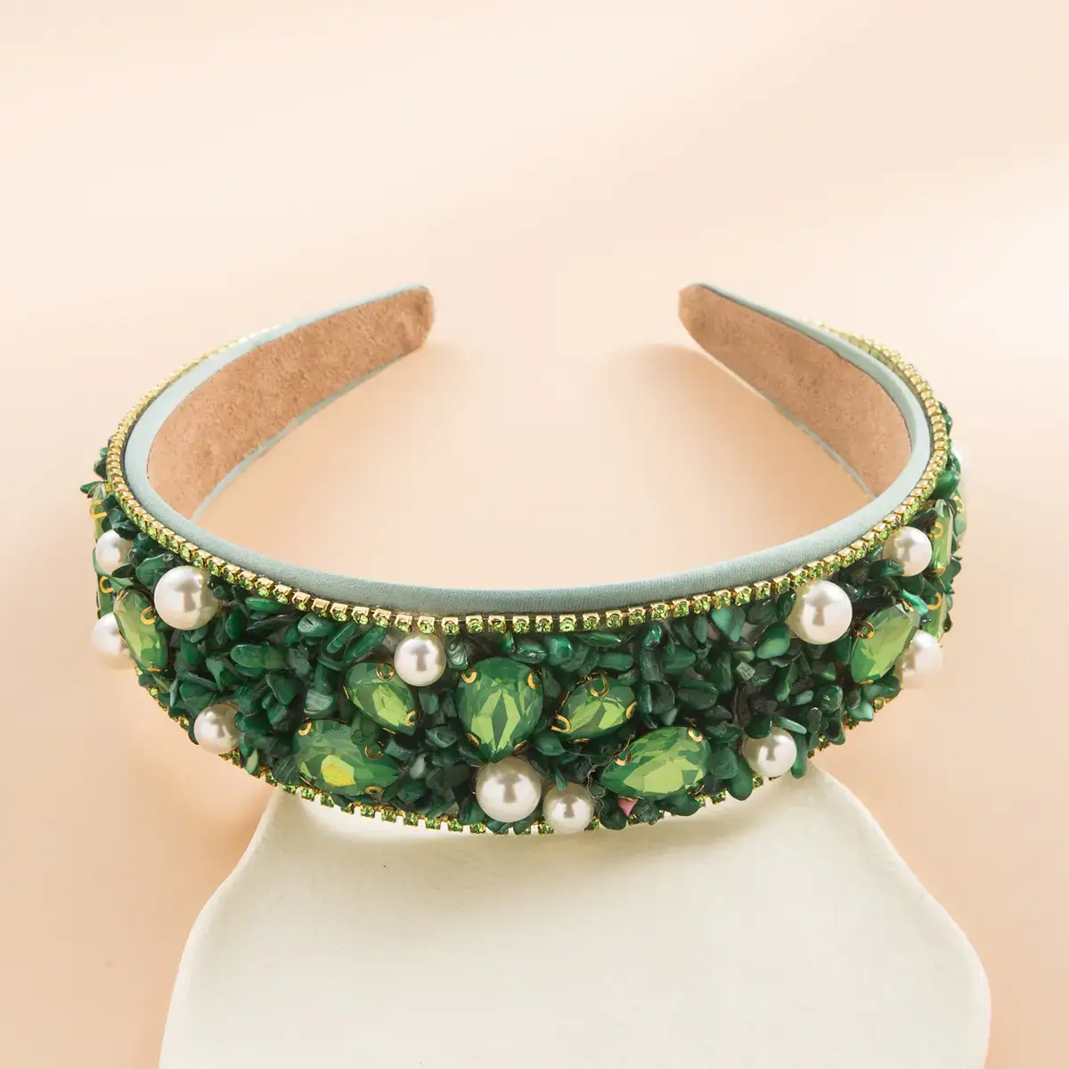 Colorful Broken Turquoise Diamond Wide Edge Headband