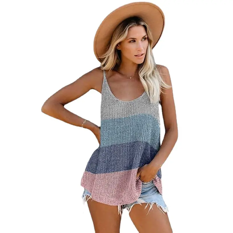 Women's 2025 Knit Round Neck Top Light Blue Loose - Image 14