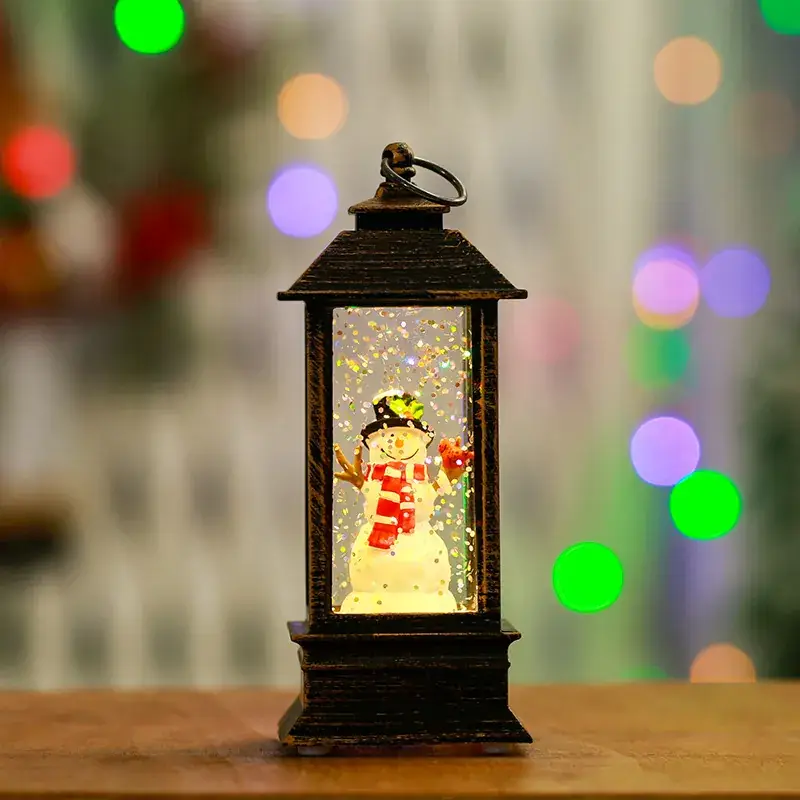 Christmas Telephone Booth Decor for Elderly Snowman Lamp - Image 11
