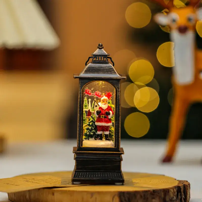 Christmas Telephone Booth Decor for Elderly Snowman Lamp - Image 4