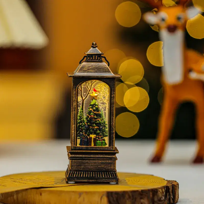 Christmas Telephone Booth Decor for Elderly Snowman Lamp - Image 6
