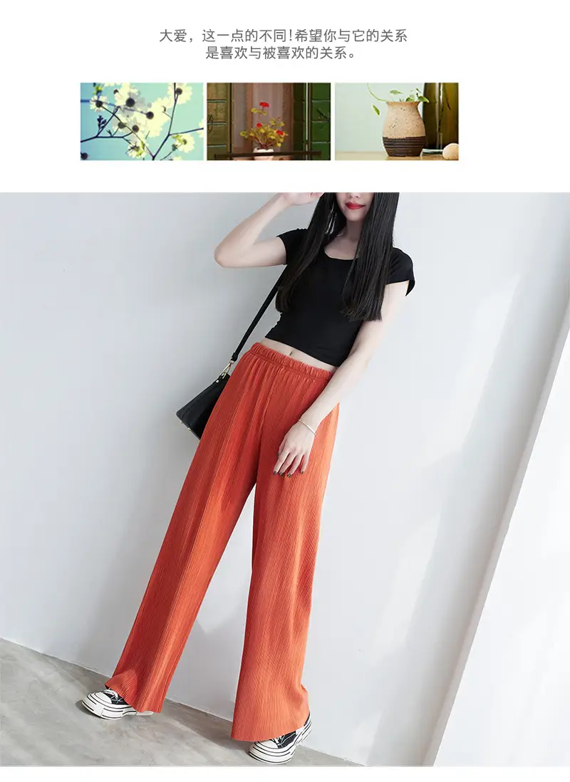 2025 Summer Loose Draped Wide Leg Pants Large — feature 32