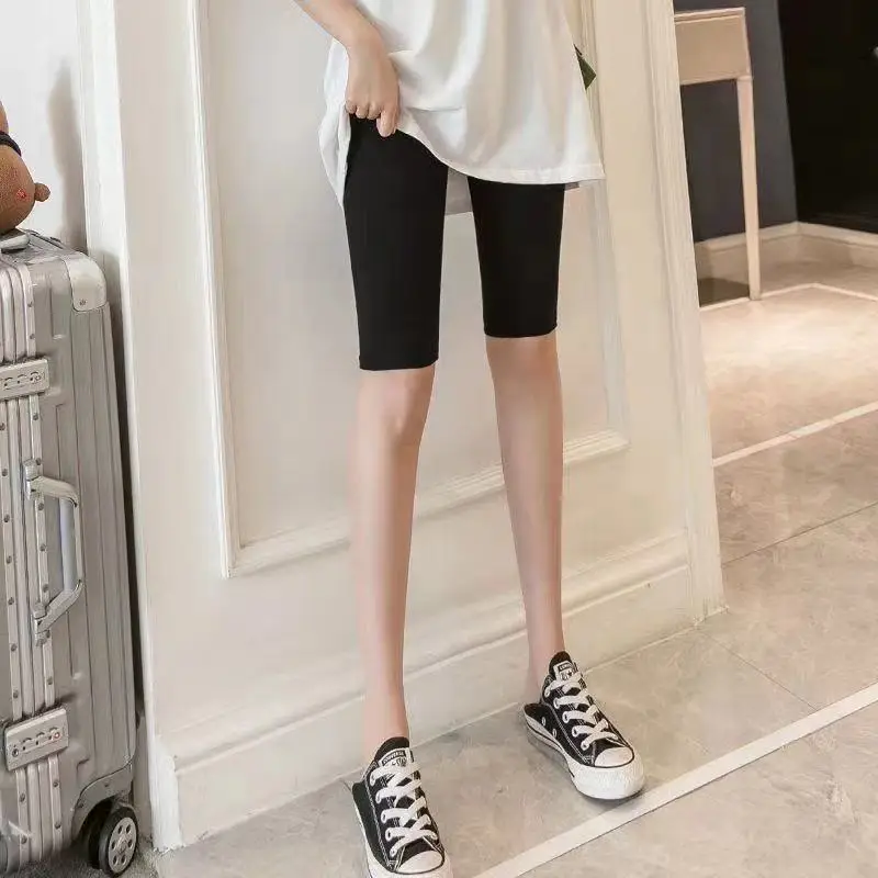 Women 7-Pc Leggings Solid Color Slimming Mid Length - Image 5