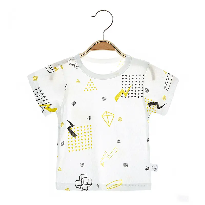 Baby Pure Cotton Short Sleeve T-Shirt White - Image 7