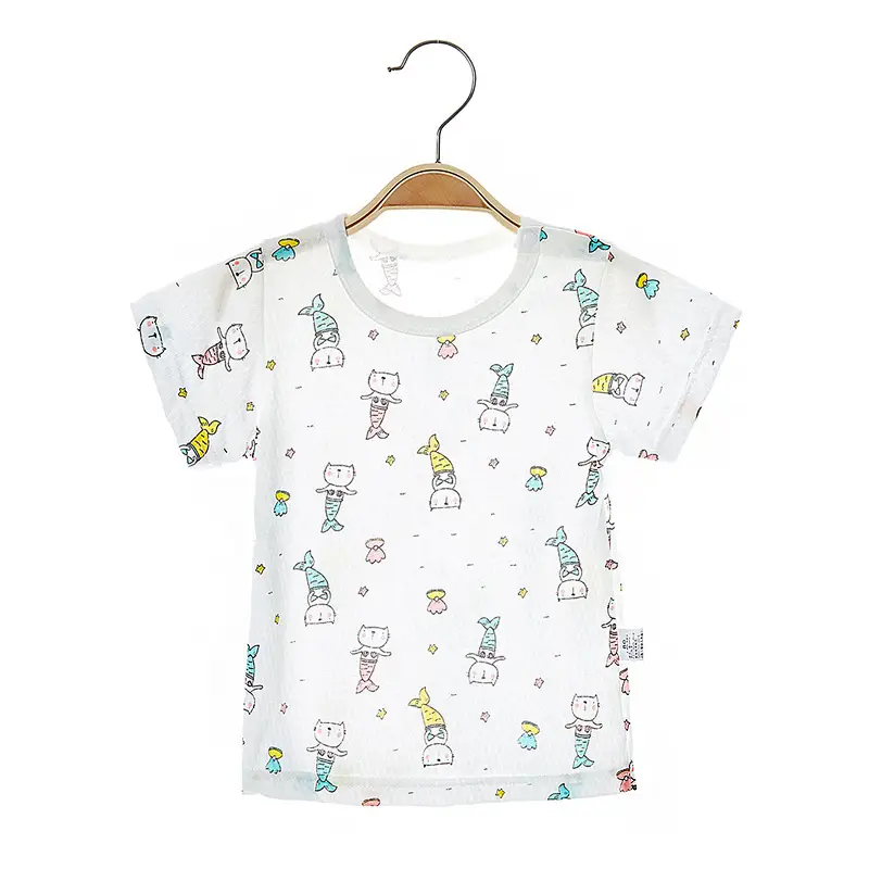 Baby Pure Cotton Short Sleeve T-Shirt White - Image 10
