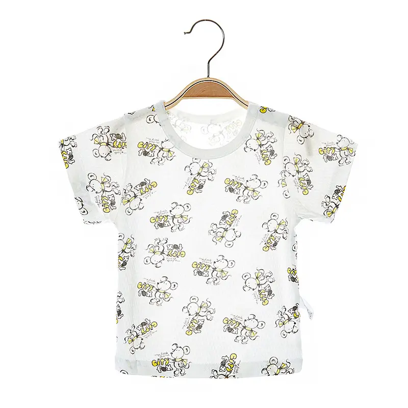 Baby Pure Cotton Short Sleeve T-Shirt White - Image 2