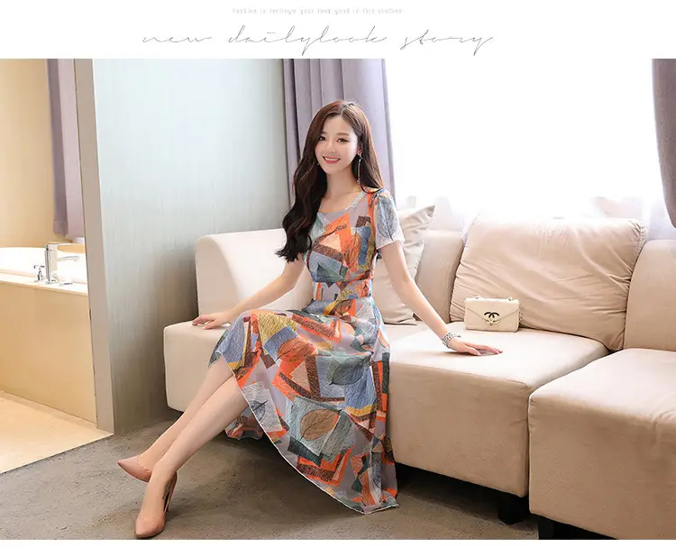 Women's Printed Irregular Flowy Dress Summer 2021 — feature 11