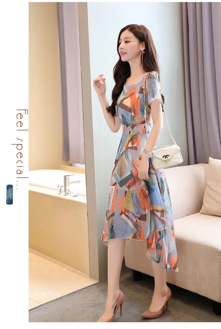 Women's Printed Irregular Flowy Dress Summer 2021 — feature 14