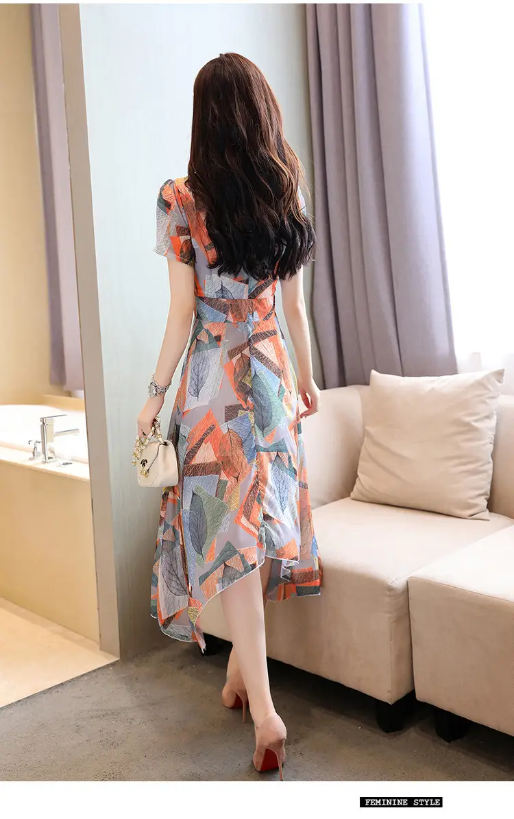 Women's Printed Irregular Flowy Dress Summer 2021 — feature 16
