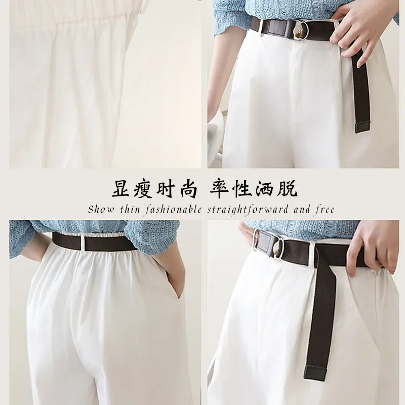 Plus Size Women's 5-Qarter Pants Loose Shorts High Waist