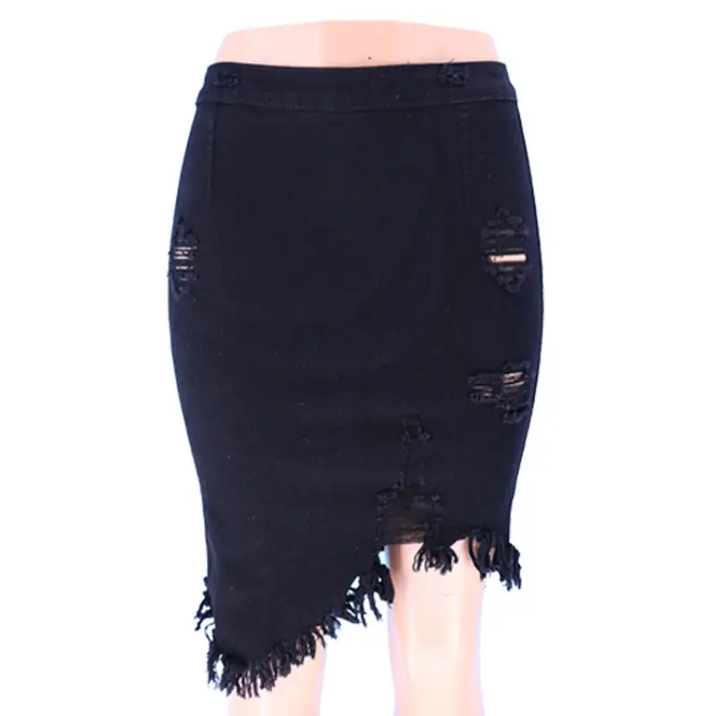 Women Mid-Length Skirt 2022 Summer White Black Tassel — feature 11