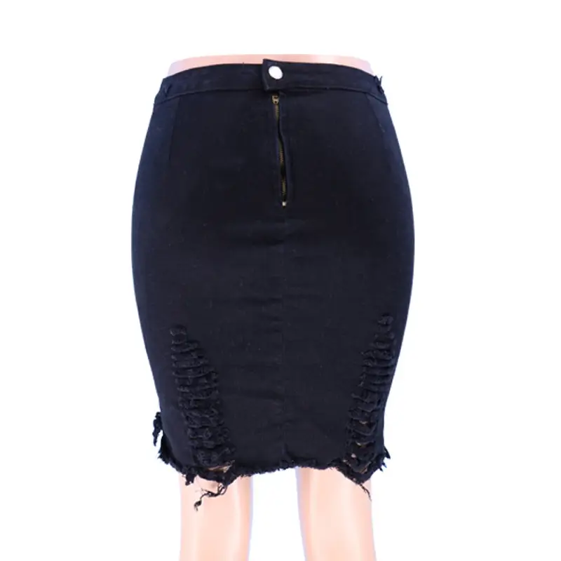 Women Mid-Length Skirt 2022 Summer White Black Tassel — feature 12