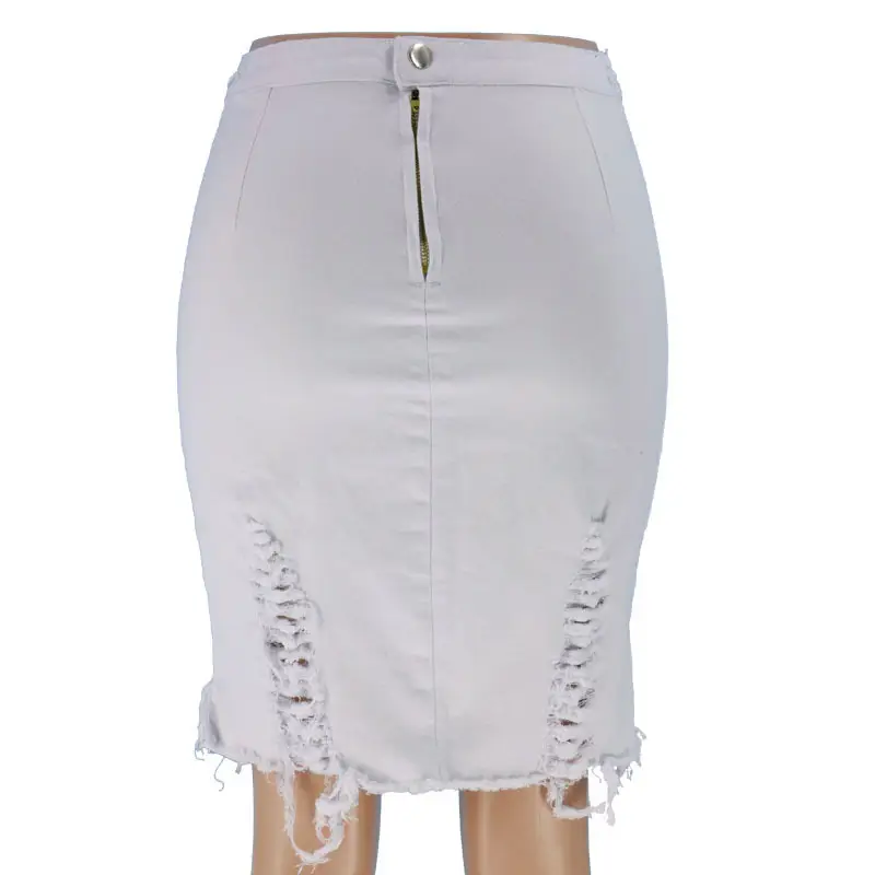 Women Mid-Length Skirt 2022 Summer White Black Tassel — feature 7