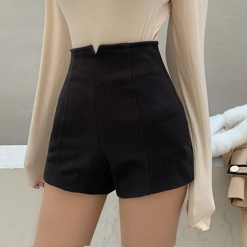 Black Waist Shorts Women Summer Loose Fit A-Line - Image 4