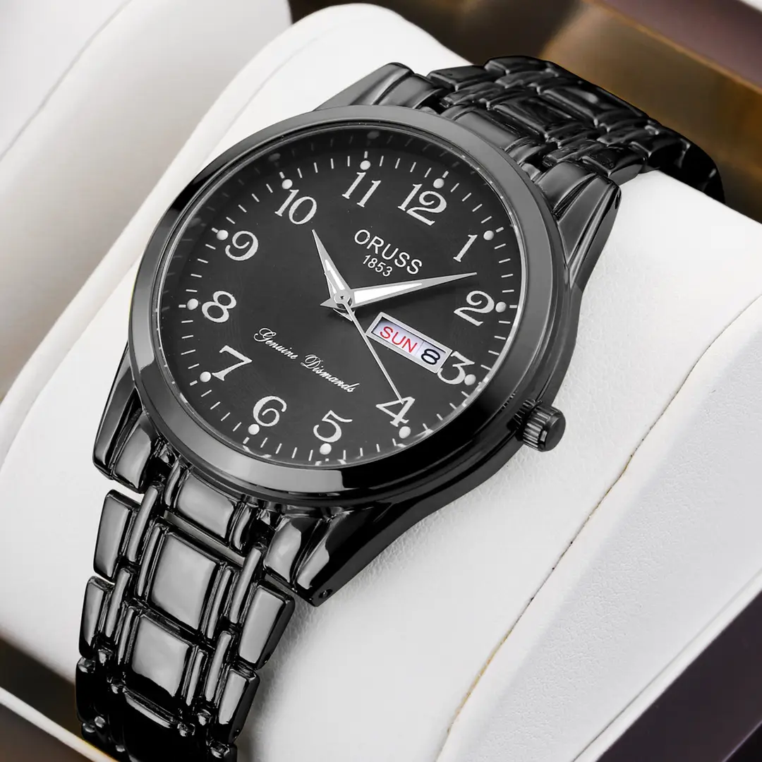 Luminous Couple Waterproof Quartz Watch Automatic Movement Luminous Waterproof Calendar Mechanical Watch Men's Large Digital Old Man Watch
