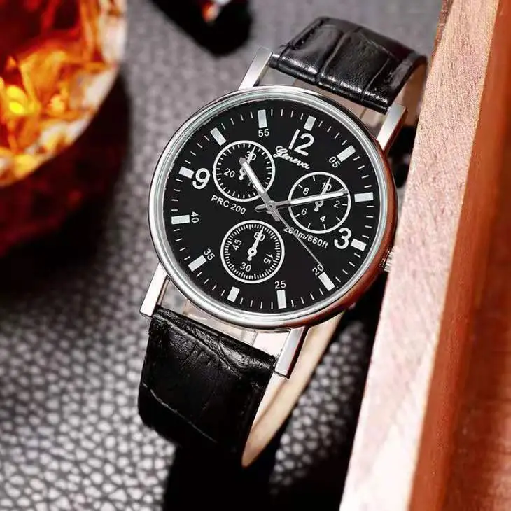 Men's leather belt fake three circles