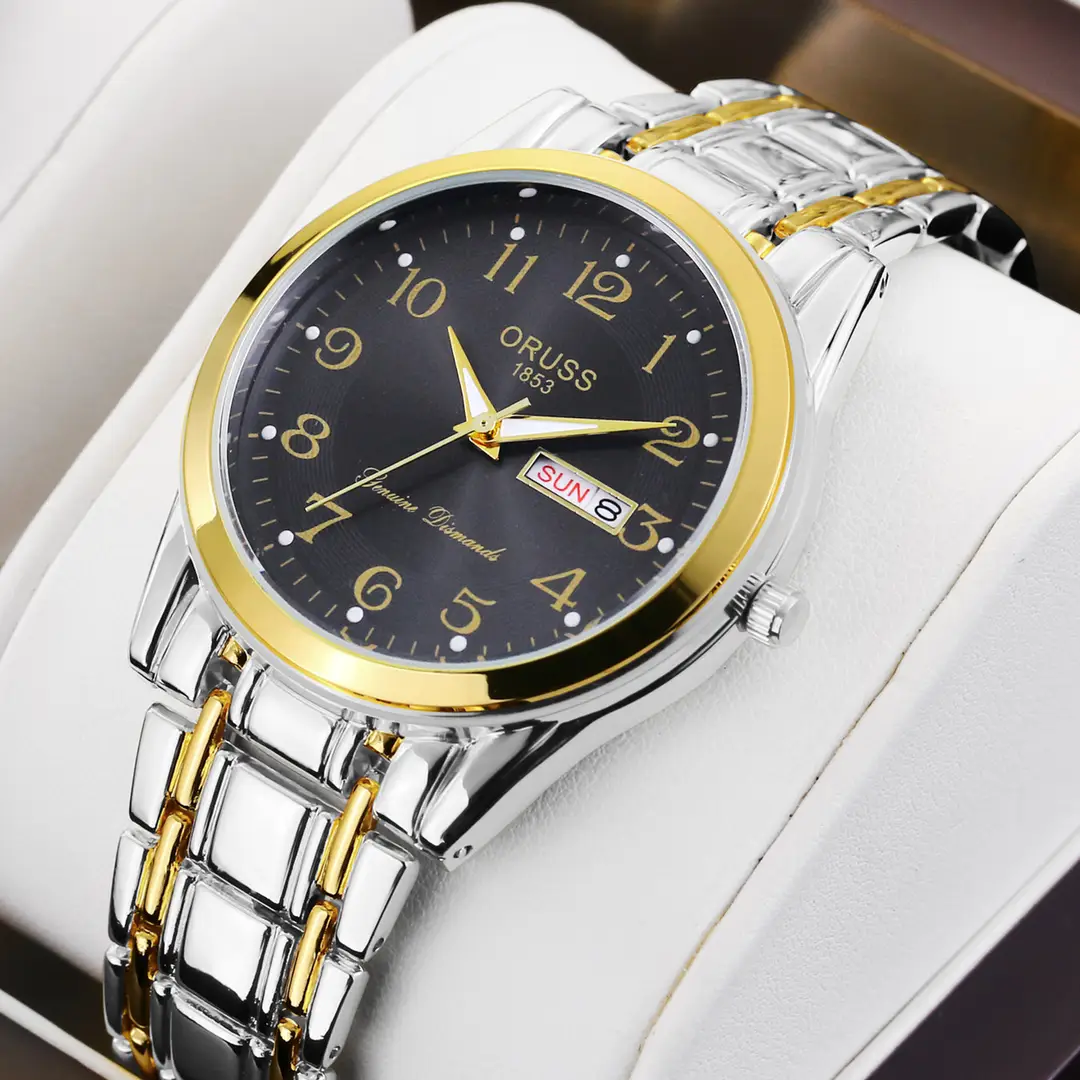 Luminous Couple Waterproof Quartz Watch Automatic Movement Luminous Waterproof Calendar Mechanical Watch Men's Large Digital Old Man Watch