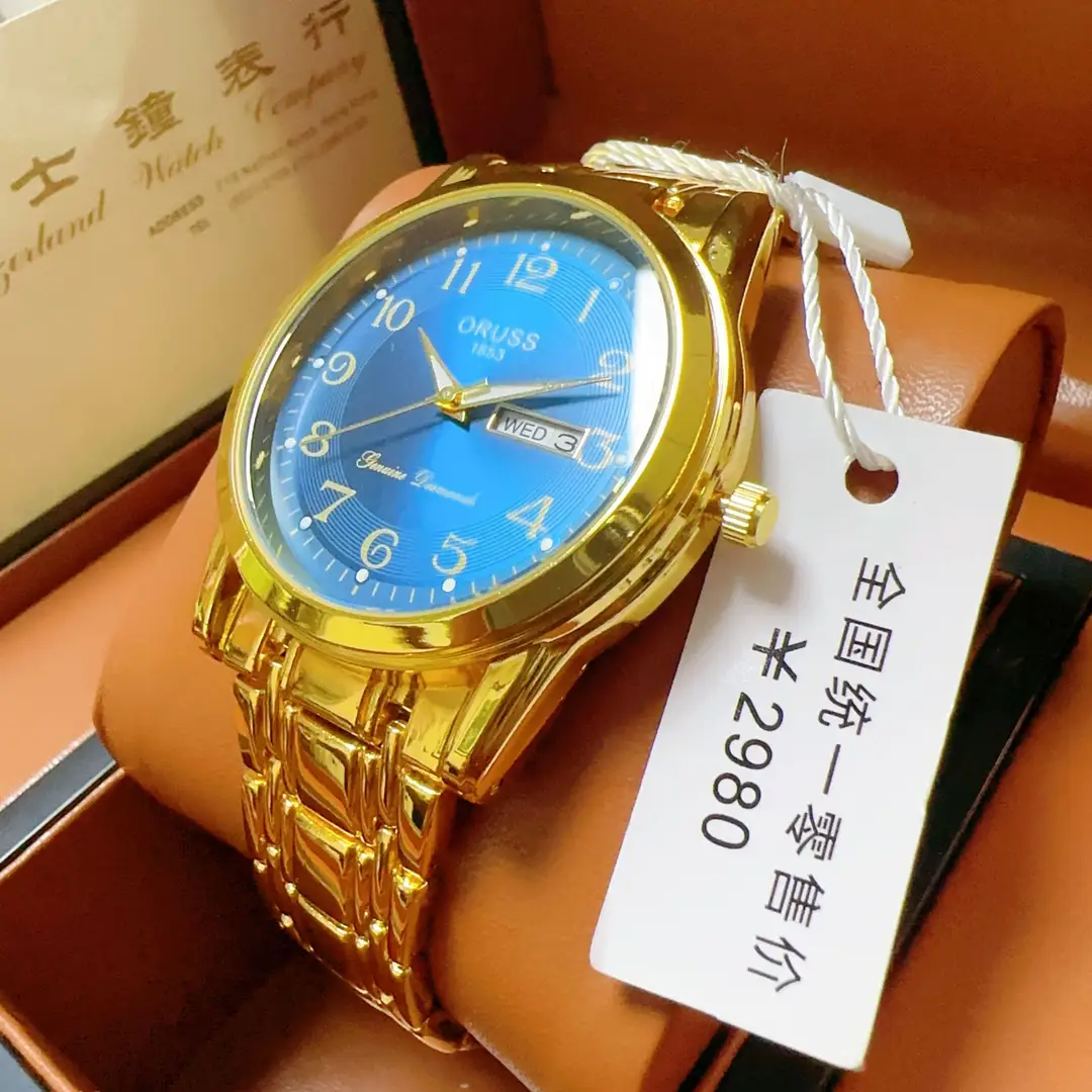 Luminous Couple Waterproof Quartz Watch Automatic Movement Luminous Waterproof Calendar Mechanical Watch Men's Large Digital Old Man Watch