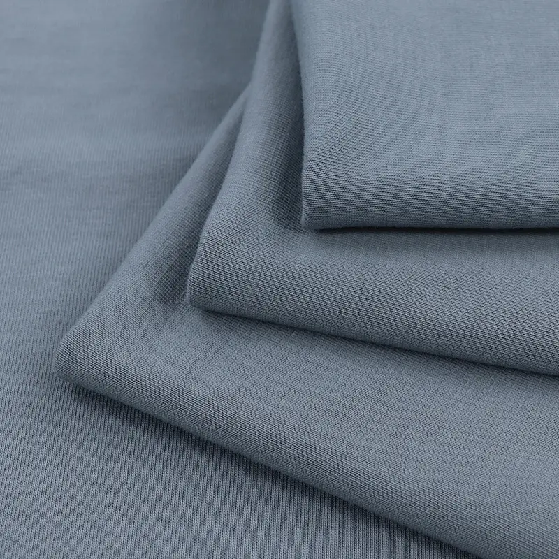 Morandi Heavy Combed Cotton Crewneck T-Shirt Grey Blue