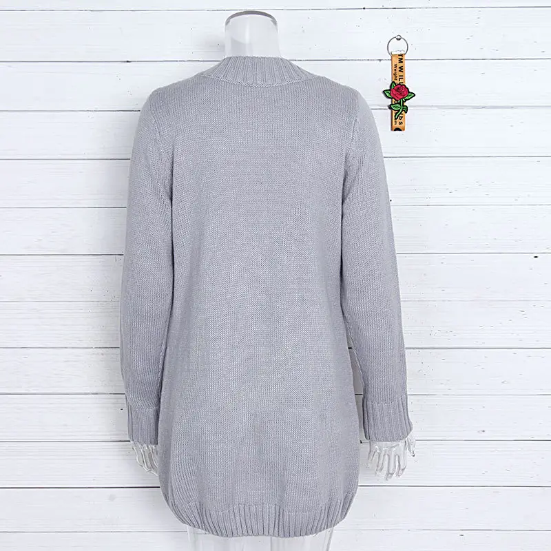 Women Cable Knit Button Cardigan Long Sleeve — feature 17