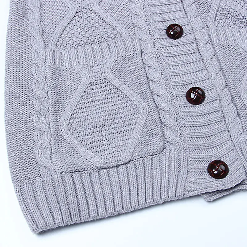Women Cable Knit Button Cardigan Long Sleeve — feature 21