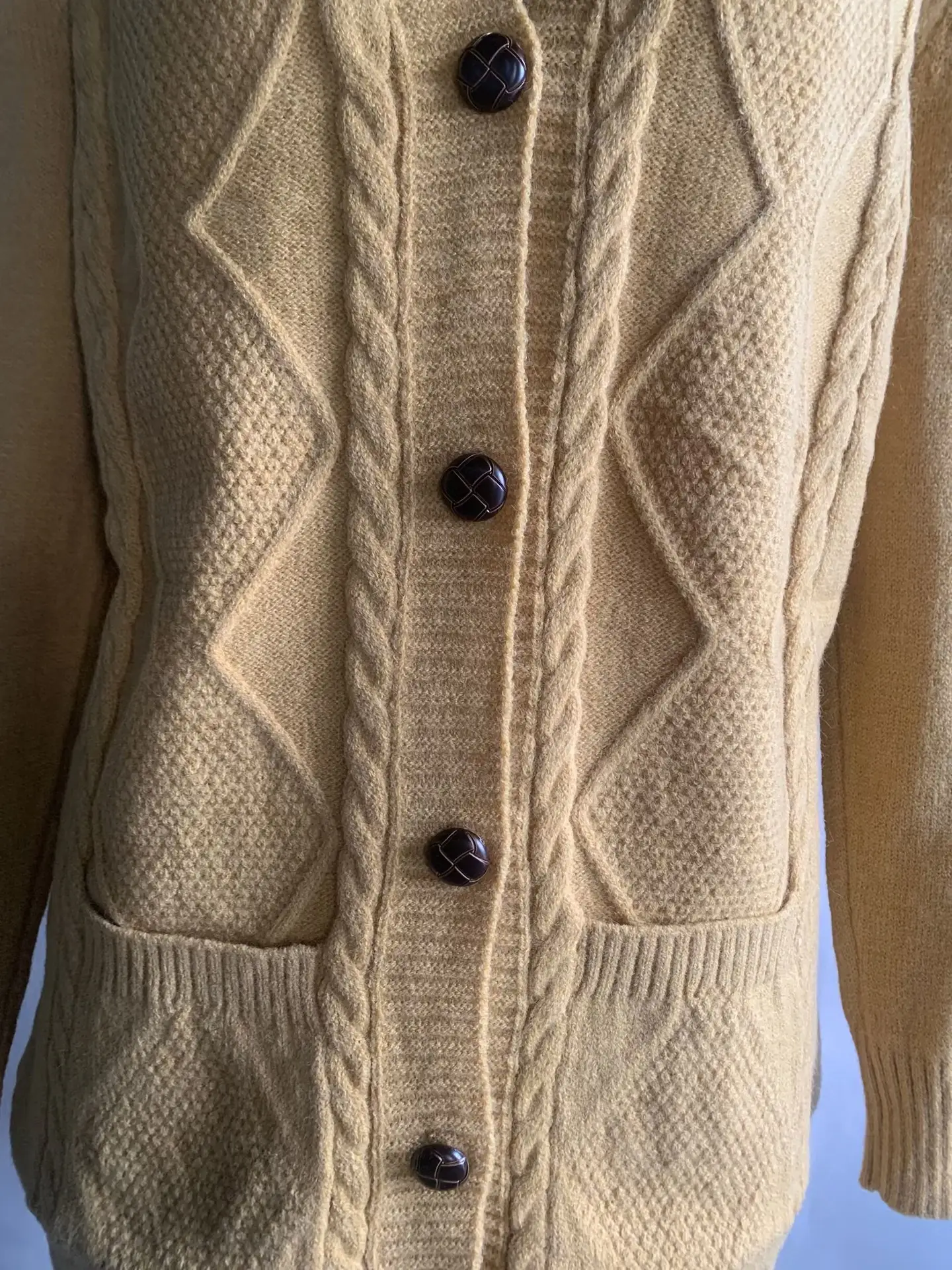 Women Cable Knit Button Cardigan Long Sleeve — feature 26