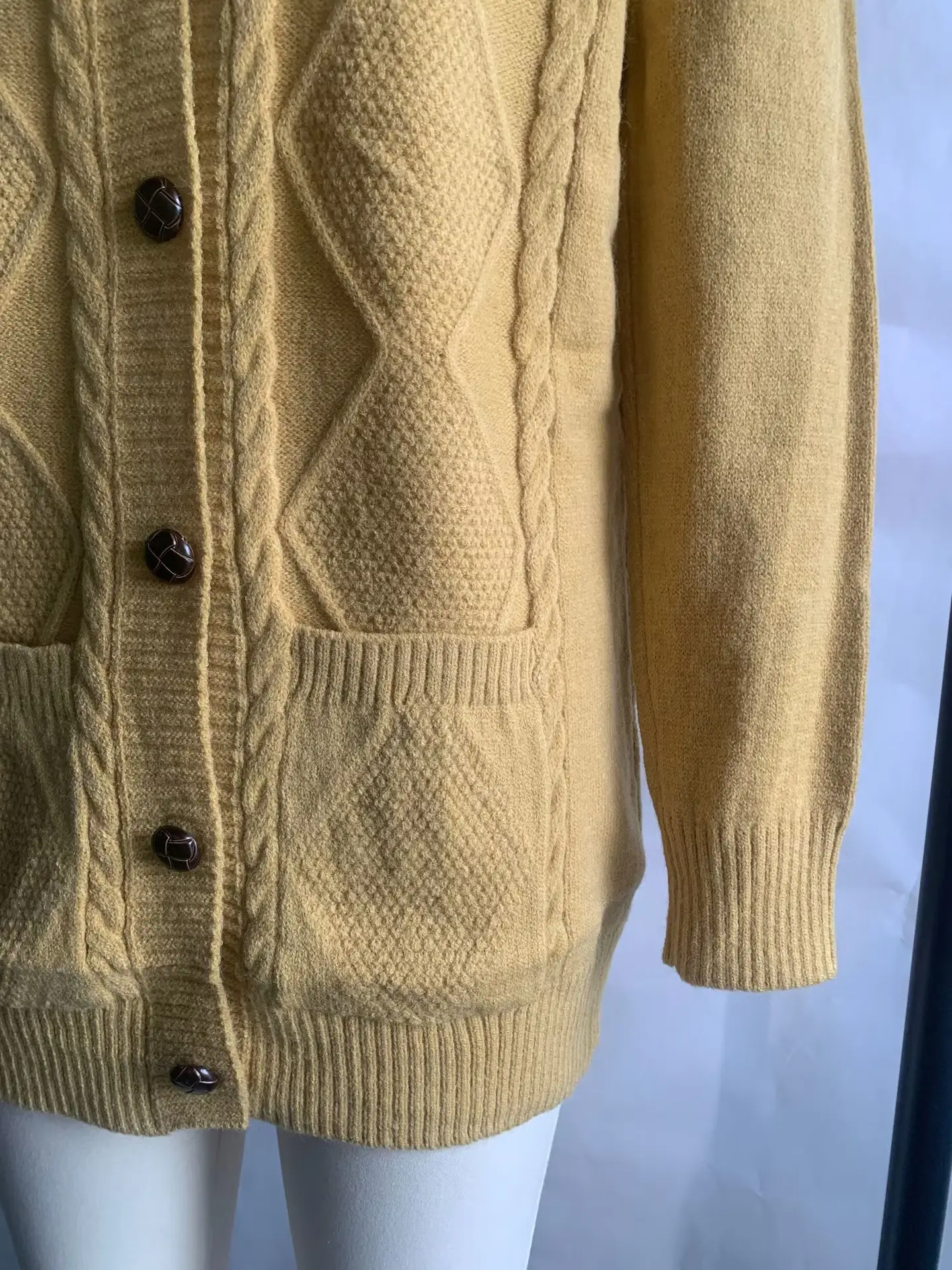 Women Cable Knit Button Cardigan Long Sleeve — feature 27