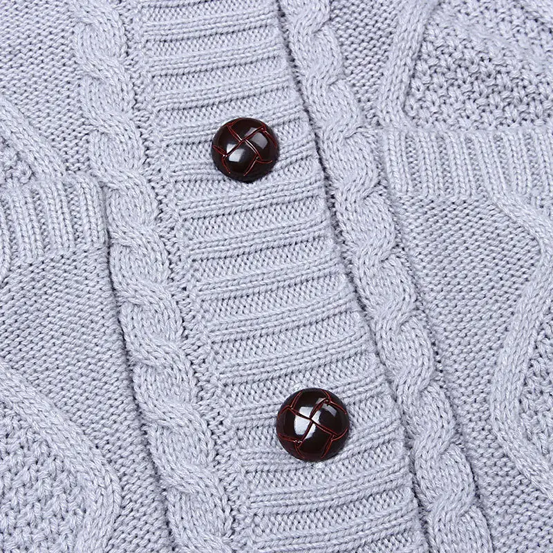 Women Cable Knit Button Cardigan Long Sleeve — feature 28
