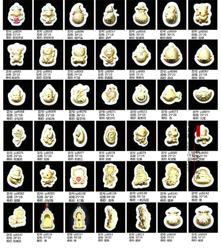 Gold Inlaid Jade Birth Year Zodiac Pendants — feature 14