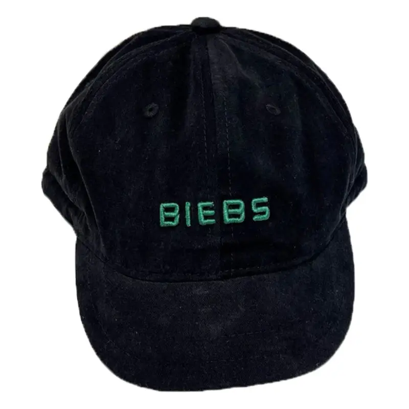 Men Blue Duck Cap with "BIEBS" Embroidery