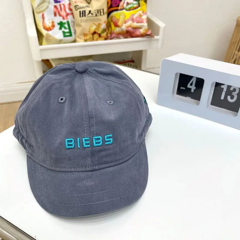 Men Blue Duck Cap with "BIEBS" Embroidery - Image 2