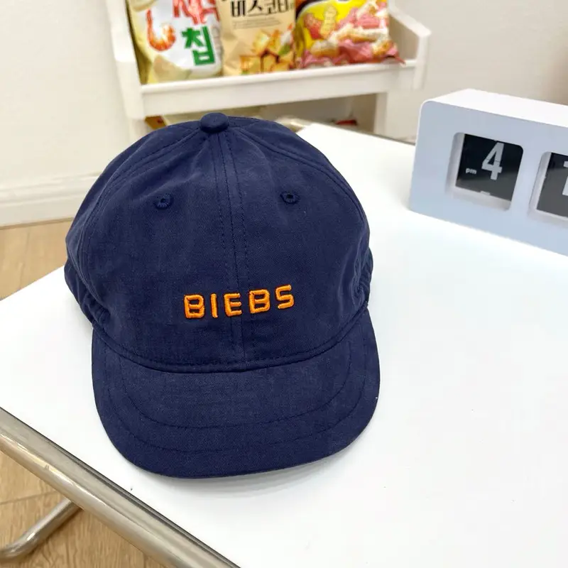 Men Blue Duck Cap with "BIEBS" Embroidery - Image 3