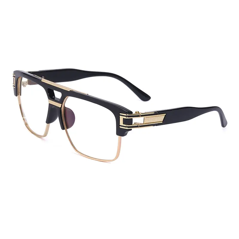 Men's High-End Retro Sunglasses White Gold Frame - Image 6