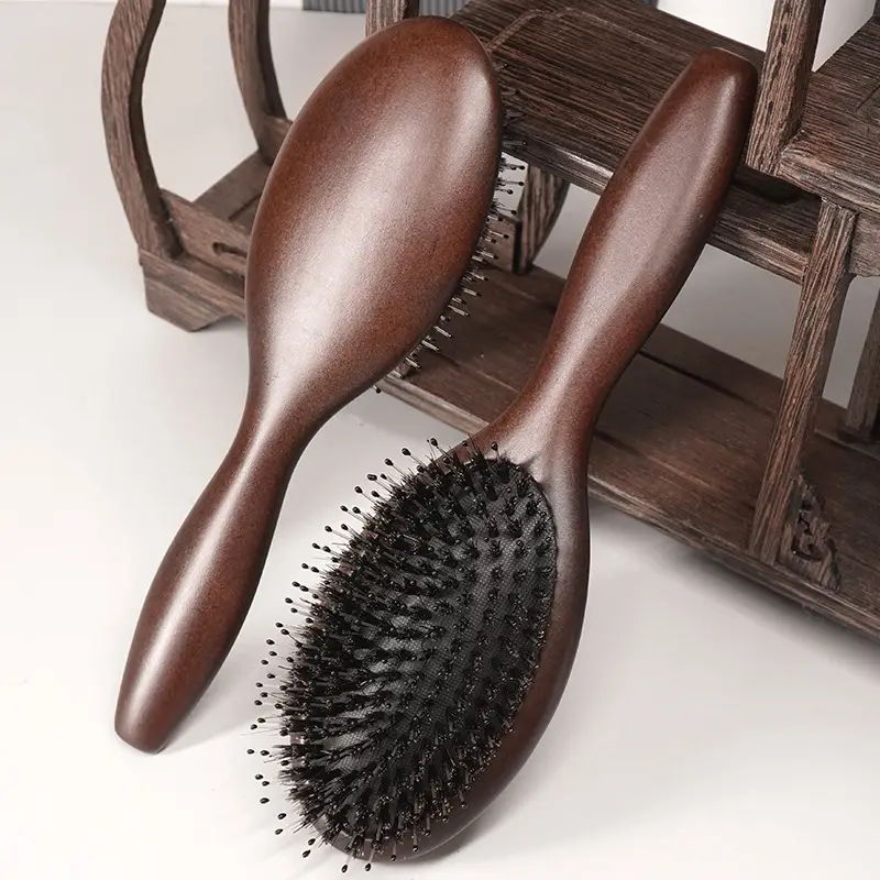 Wooden Hair Brush for Men with Massage Head - Image 5