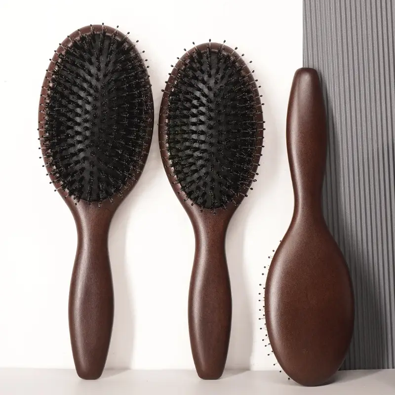Wooden Hair Brush for Men with Massage Head - Image 6