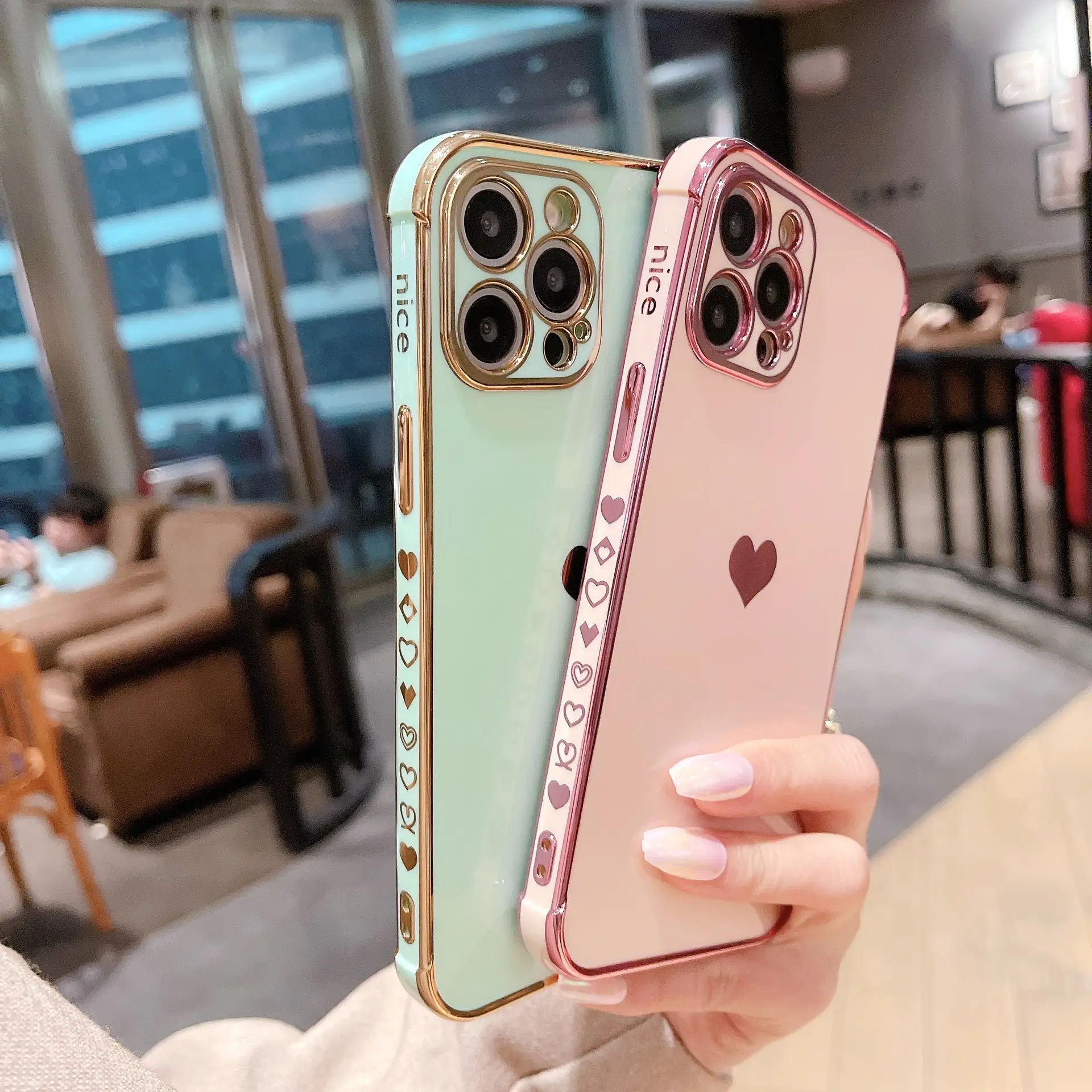 New Electroplating Love 16E iPhone 15 Max Mobile Case Anti-Fall Soft Shell - Image 8