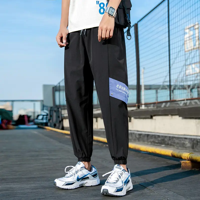 2025 Men's Grey Korean Style Loose Pants - Image 4