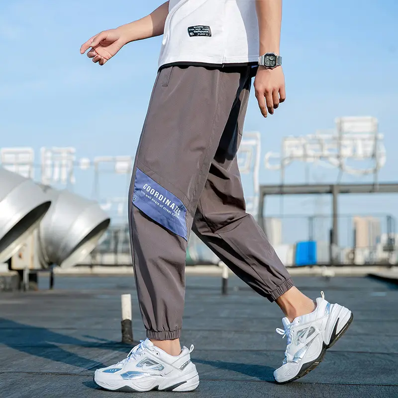 2025 Men's Grey Korean Style Loose Pants - Image 6