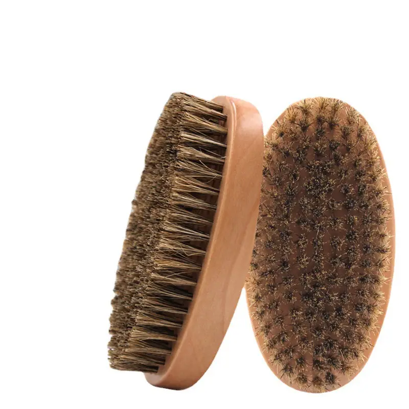 Men's Oil-Head Beard Brush with Soft Lotus Bristles - Image 6