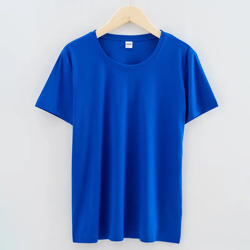 Women V-Neck Mercerized Cotton T-Shirt Light Green 80oz