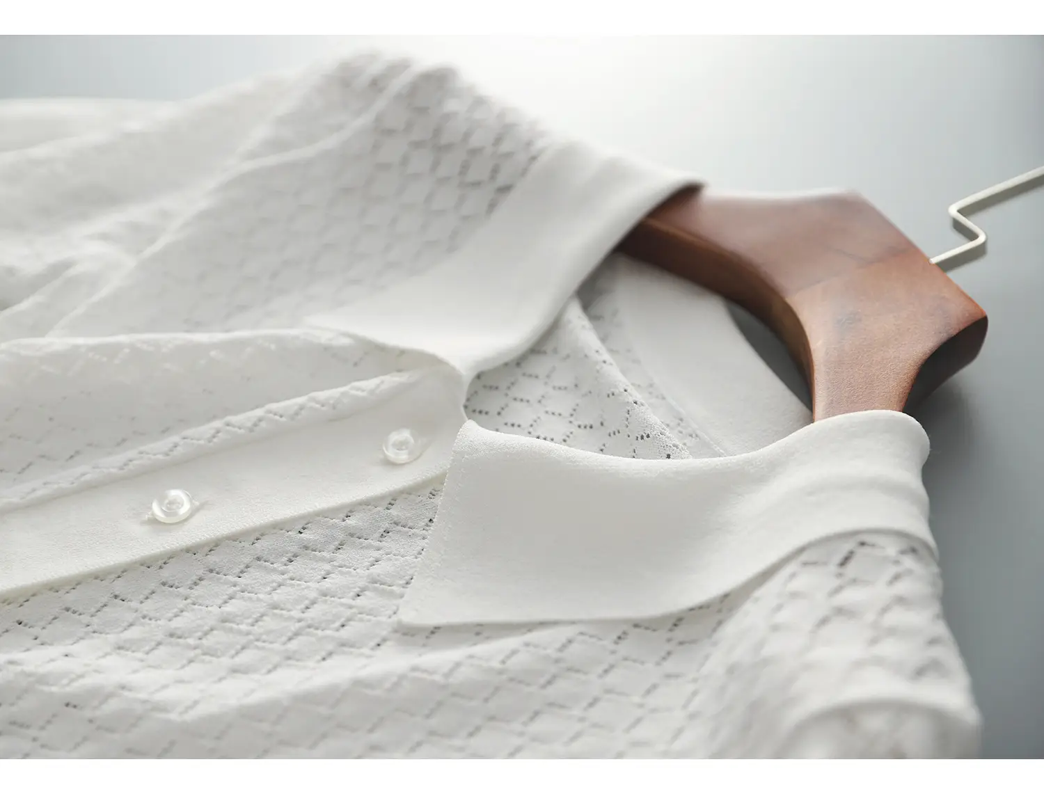 2024 Summer Rhombus Knitted Polo T-Shirt White — feature 7