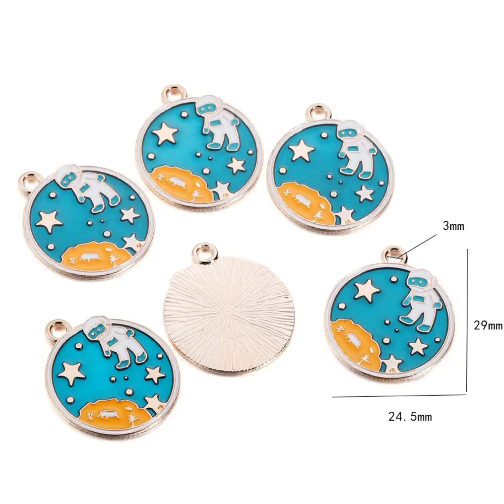 DIY Blue Spiral Oil Pendant Jewelry Set - Image 17