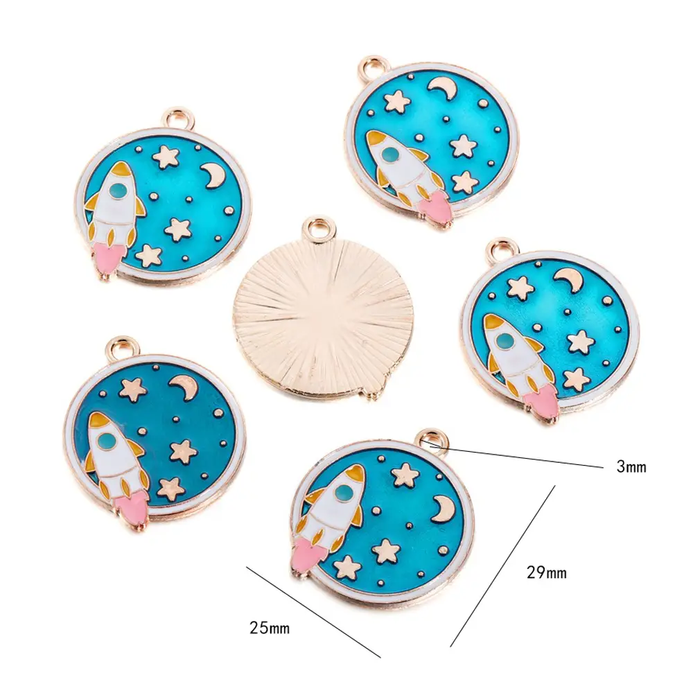 DIY Blue Spiral Oil Pendant Jewelry Set - Image 19