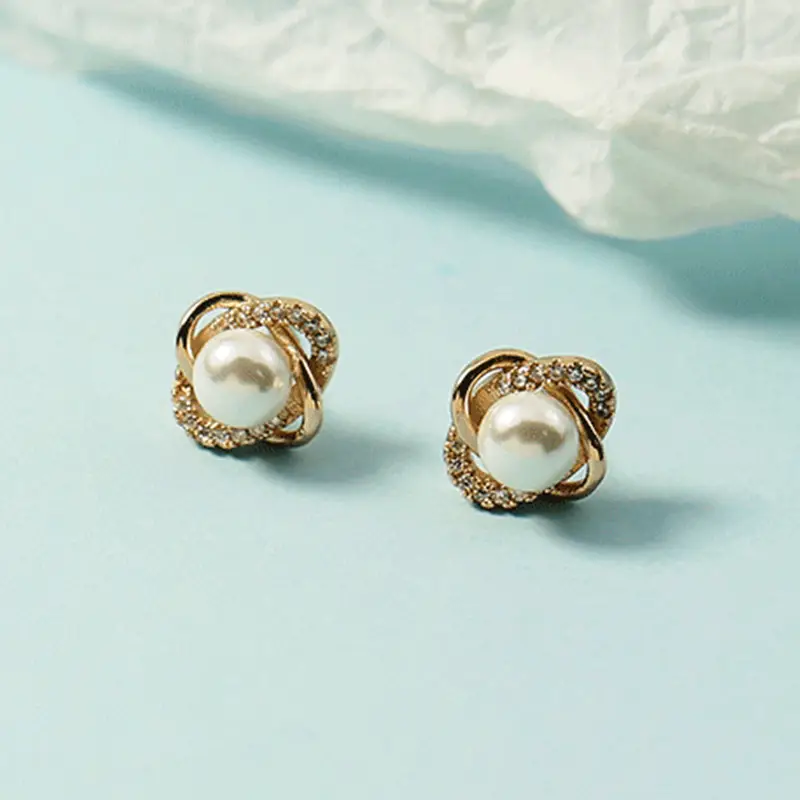 Pearl Cut Out Earrings for Women