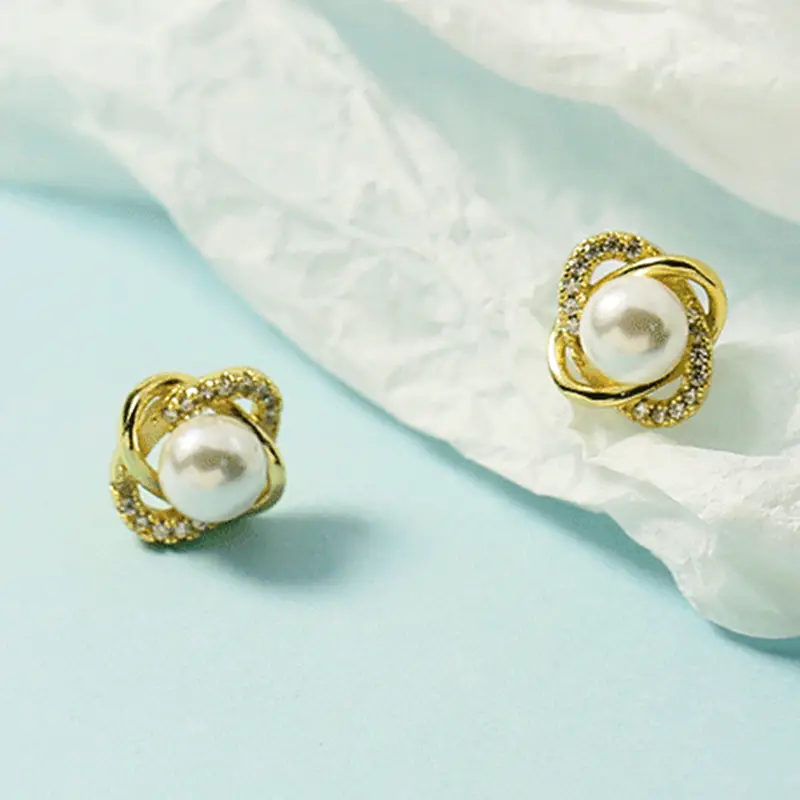 Pearl Cut Out Earrings for Women