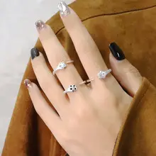 Silver Bowknot Love Ring with Flash Diamonds — feature 16