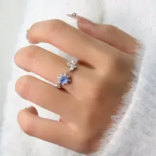 Silver Bowknot Love Ring with Flash Diamonds — feature 5