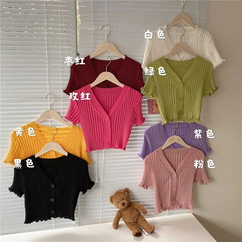 2023 New Retro French Slim Fit V-Neck Sweater Women - Image 12