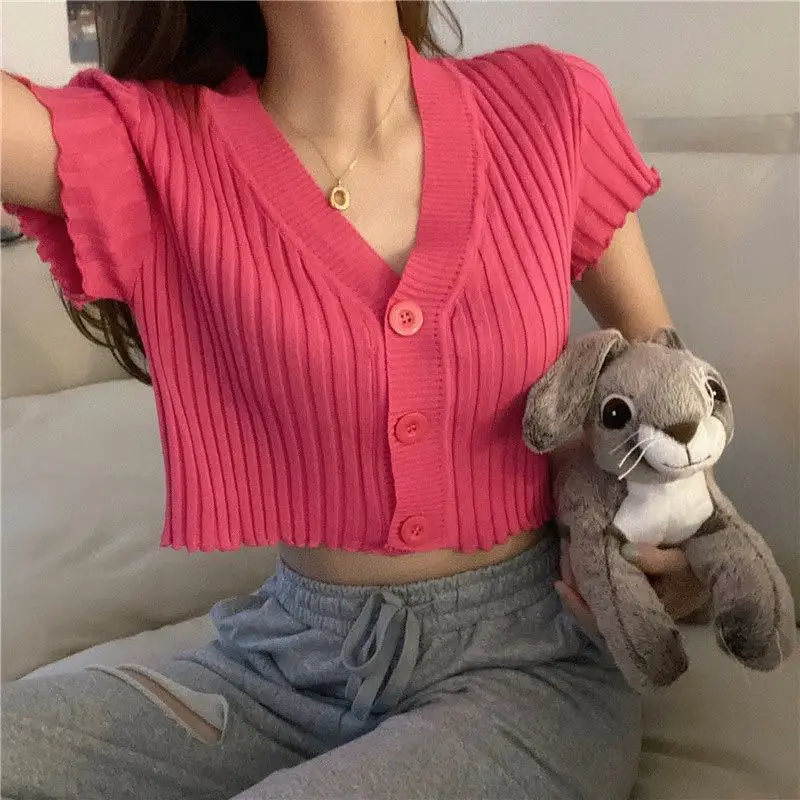 2023 New Retro French Slim Fit V-Neck Sweater Women — feature 3